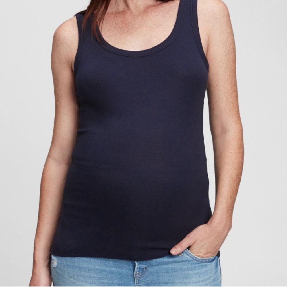 Soft cotton navy blue maternity tank by Gap